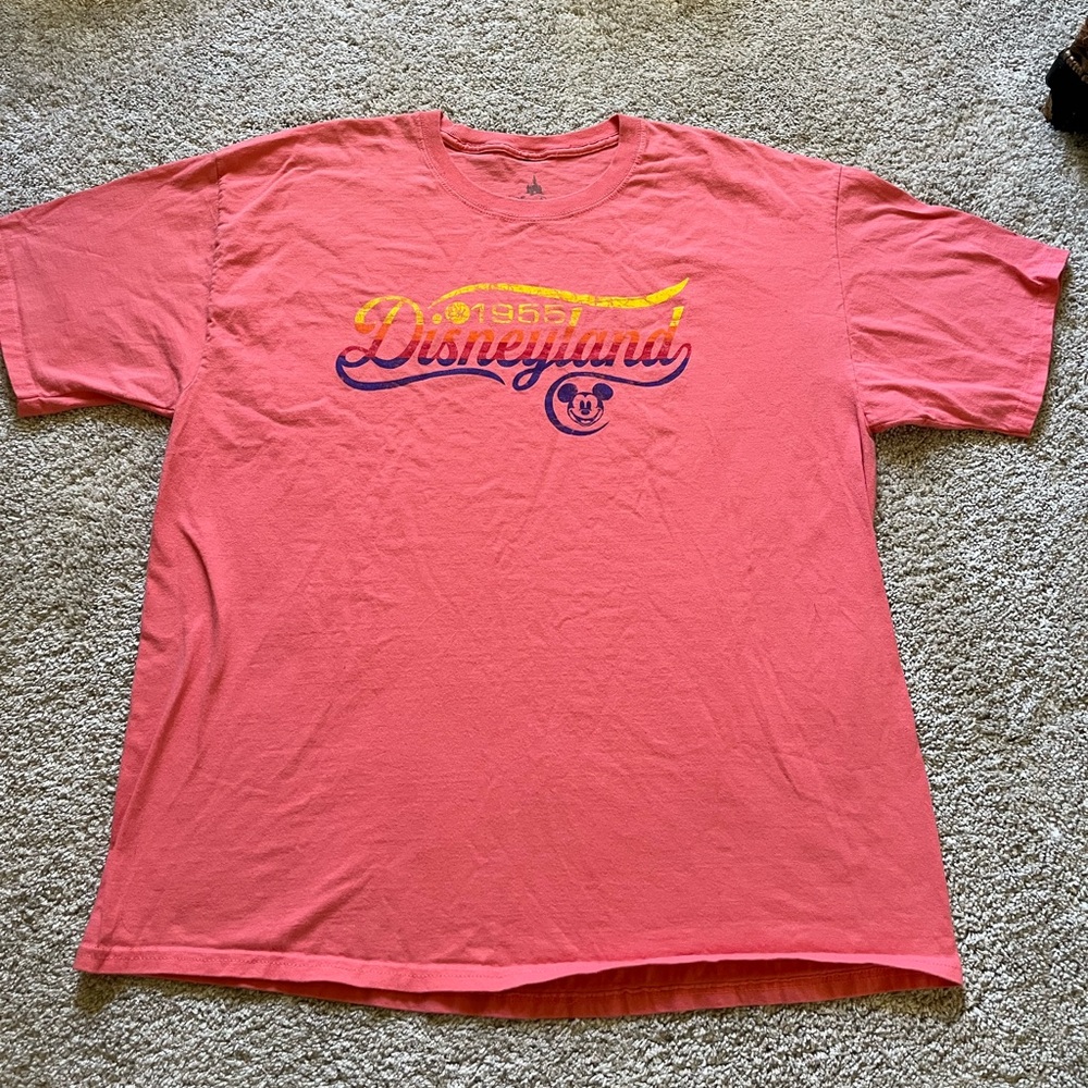 Disney Parks Women’s Men’s Unisex Pink Disneyland T-Shirt Size XXL Retro